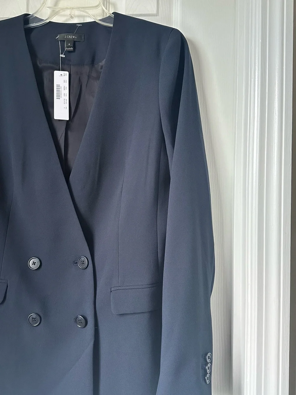 J. Crew Double-Breasted Navy Blazer